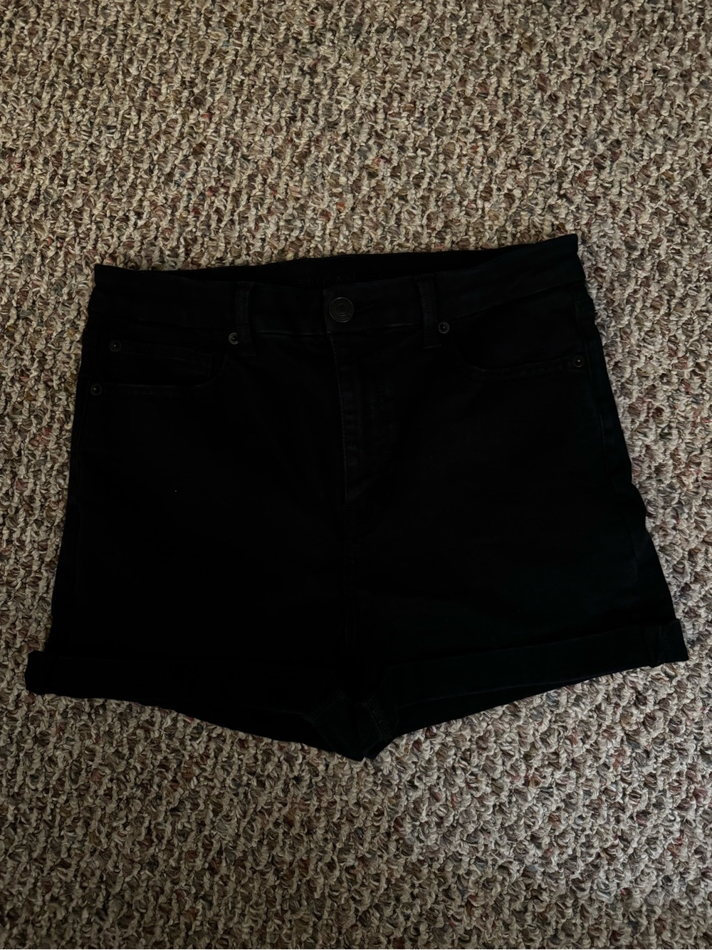 American Eagle Outfitters Black High-Rise Jean Shorts